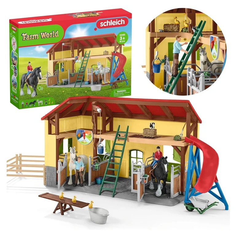 Schleich Farm World Stajnia z końmi — zestaw startowy