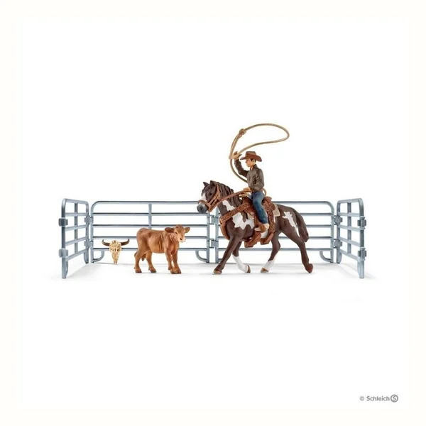 Schleich Kowboj łapiący na lasso, zestaw 41418