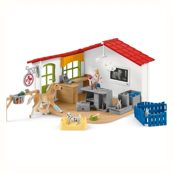 Schleich Farm World Gabinet weterynaryjny ze zwierzętami domowymi 42502
