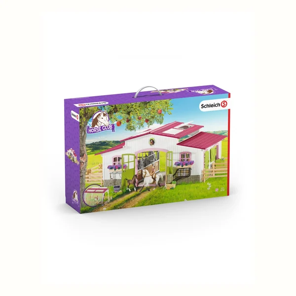 Schleich Horse Club Stajnia z różowym dachem z akcesoriami 42344