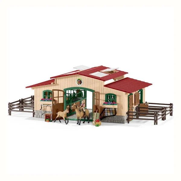 Schleich Stajnia z końmi i akcesoriami 42195