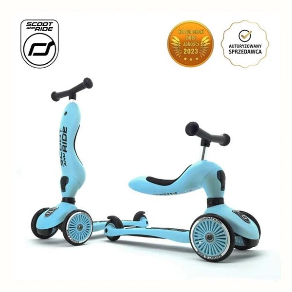 Scoot and Ride Highwaykick 1 2w1 Jeździk i hulajnoga 1-5 lat Blueberry
