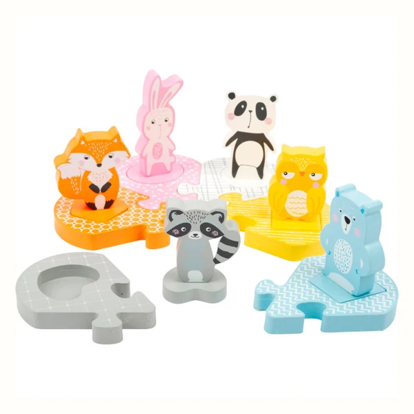 Pastelowe puzzle Zwierzaki 12 el. Small Foot Design