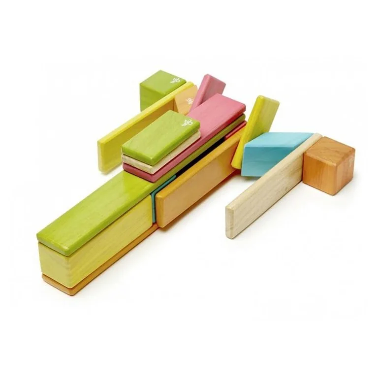 Tegu Classics 24 el. (Tints) — drewniane klocki magnetyczne