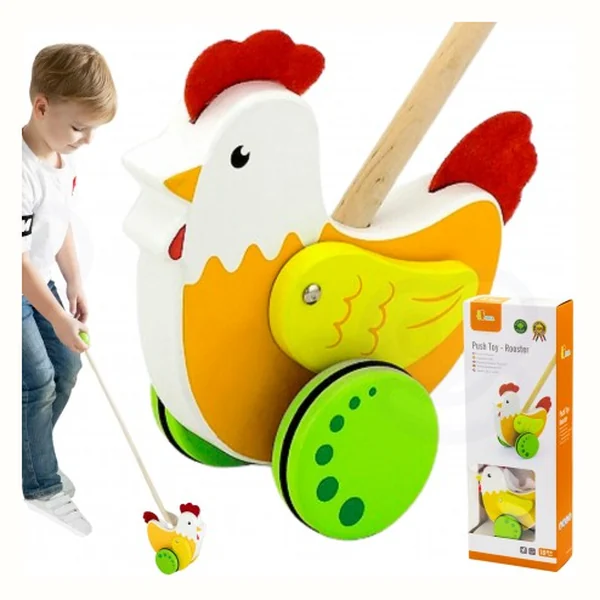 Viga Drewniany pchacz edukacyjny Kogucik